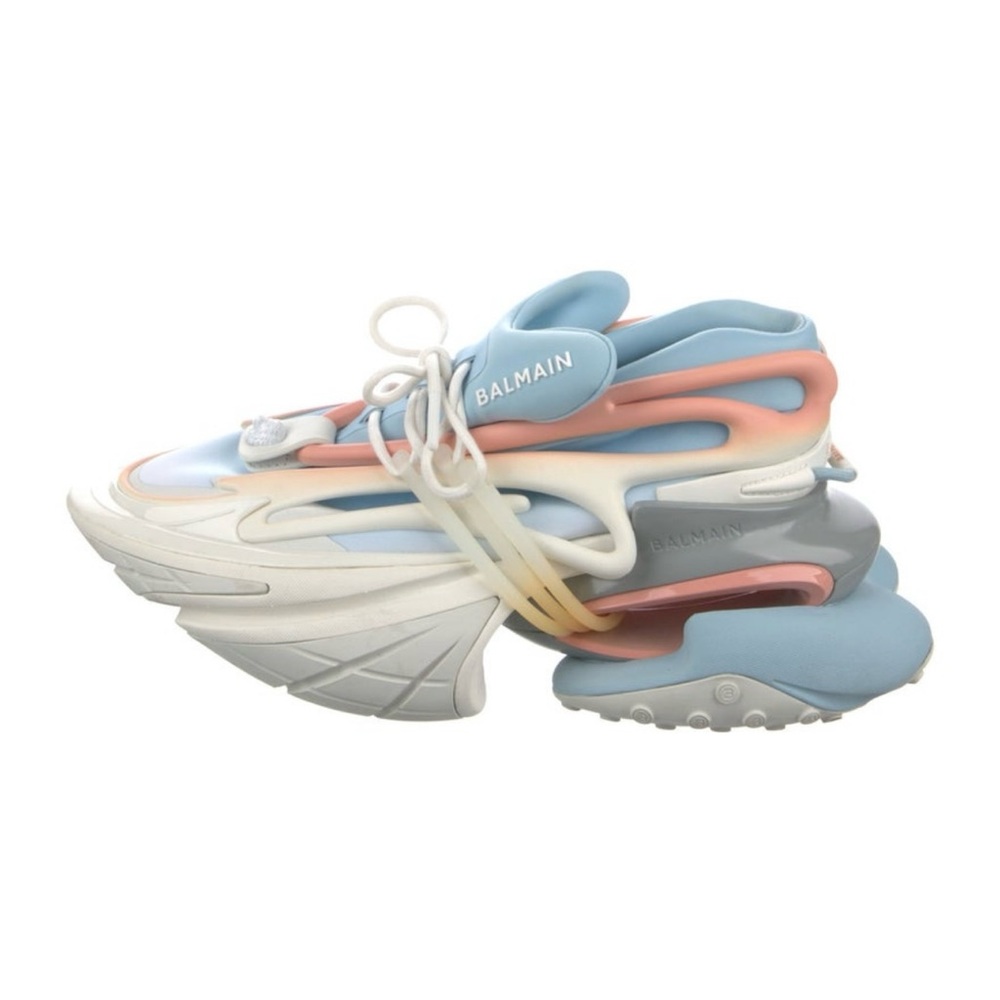 Balmain Women's Blue and Pink Sneakers
